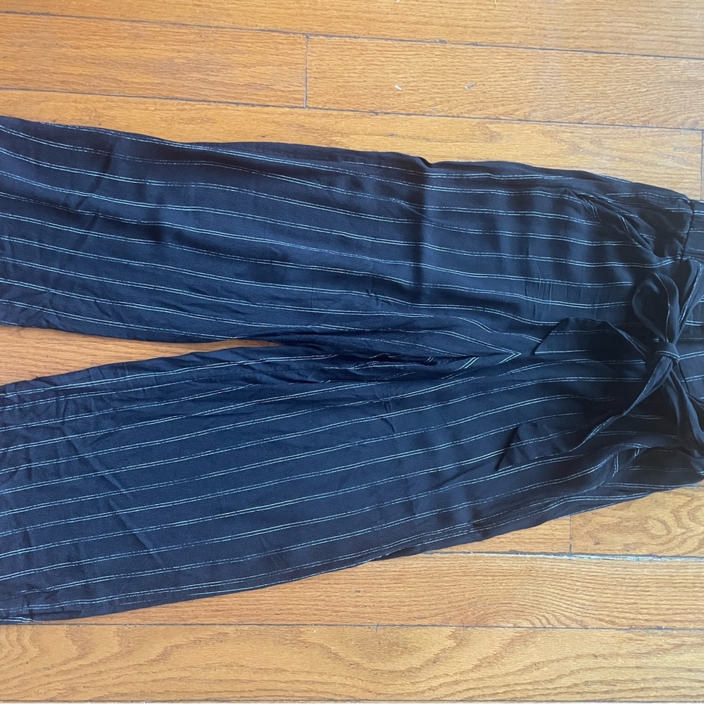 Wilfred Black and White Striped Pants